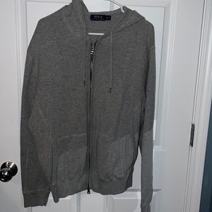 Gray zip up XL polo ralph lauren